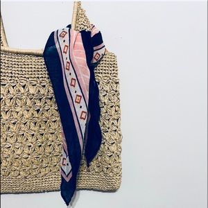 Vintage Woven Straw Handbag Purse